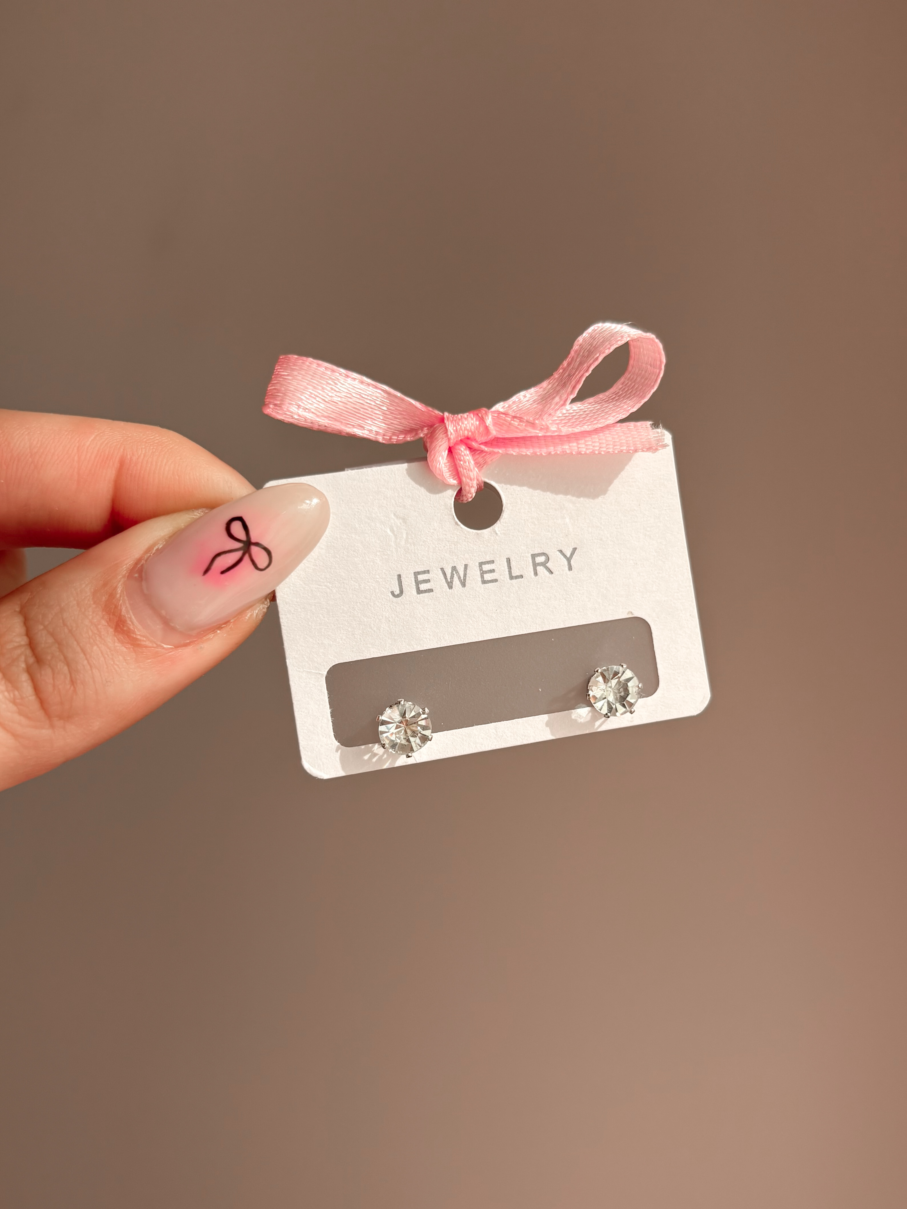 گوشواره نگین ساده